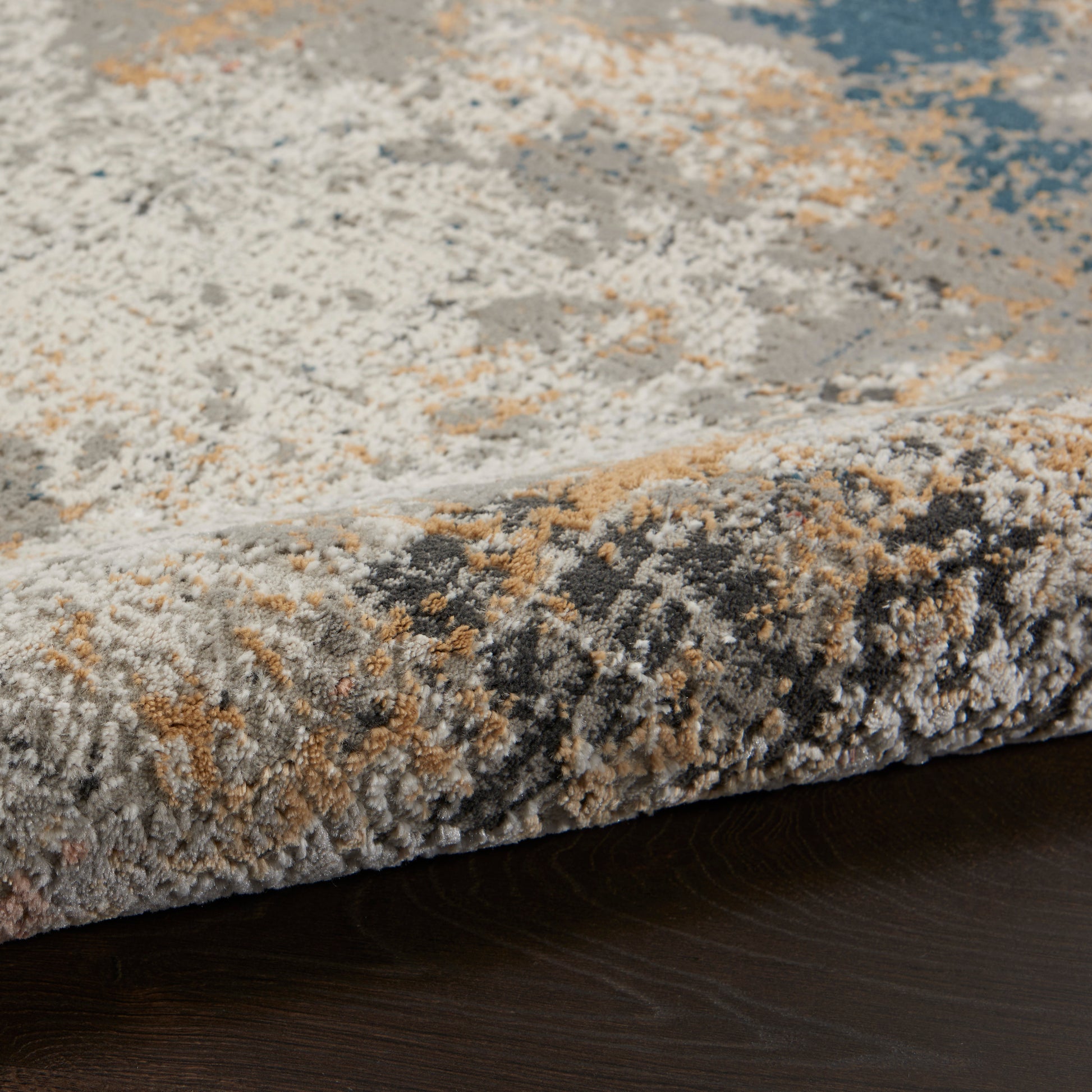 Nourison Home Rustic Textures  Grey Blue  Contemporary