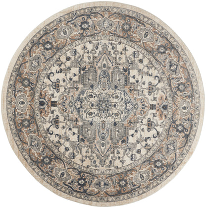 Nourison Home Quarry QUA05 Ivory Grey Transitional Power-loomed Rugs