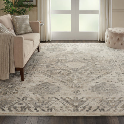 Nourison Home Fusion  Cream Grey  Traditional