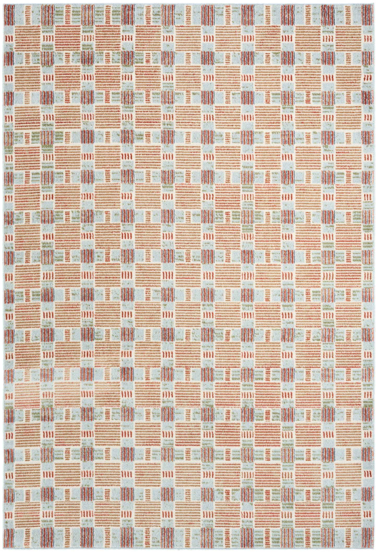 Nourison Home Nordic NRC14 Rust Multicolor Contemporary Power-loomed Rug