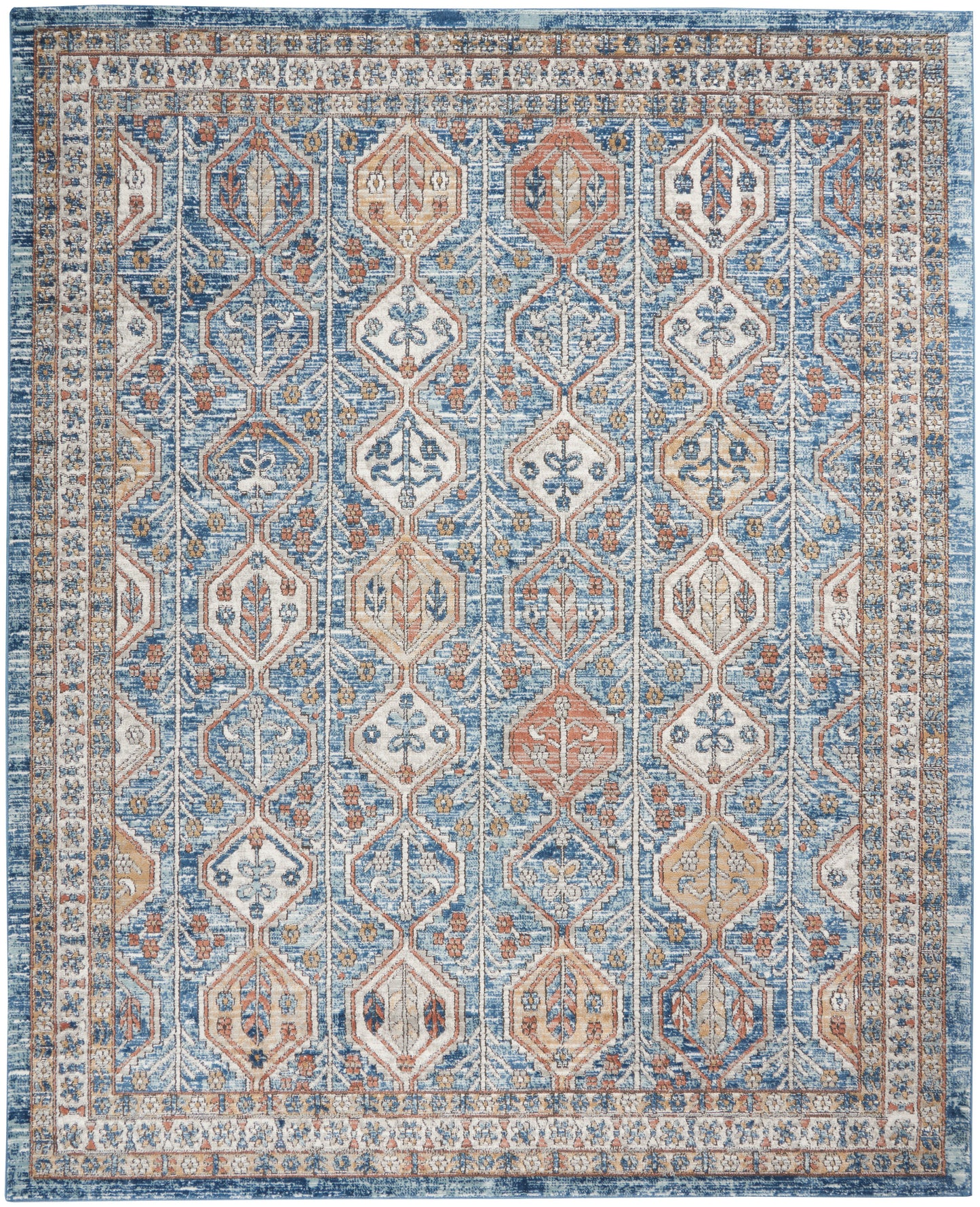 Nourison Home Quarry  Blue Multicolor  Contemporary