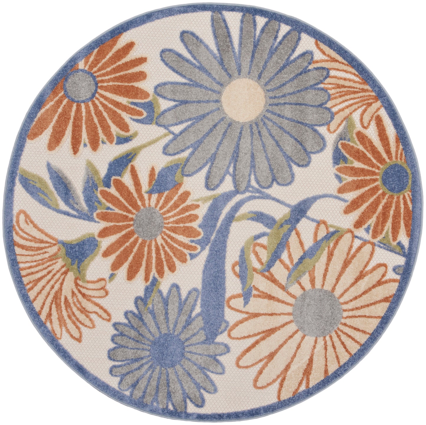Nourison Home Aloha ALH33 Beige Multicolor Contemporary Power-loomed Rugs