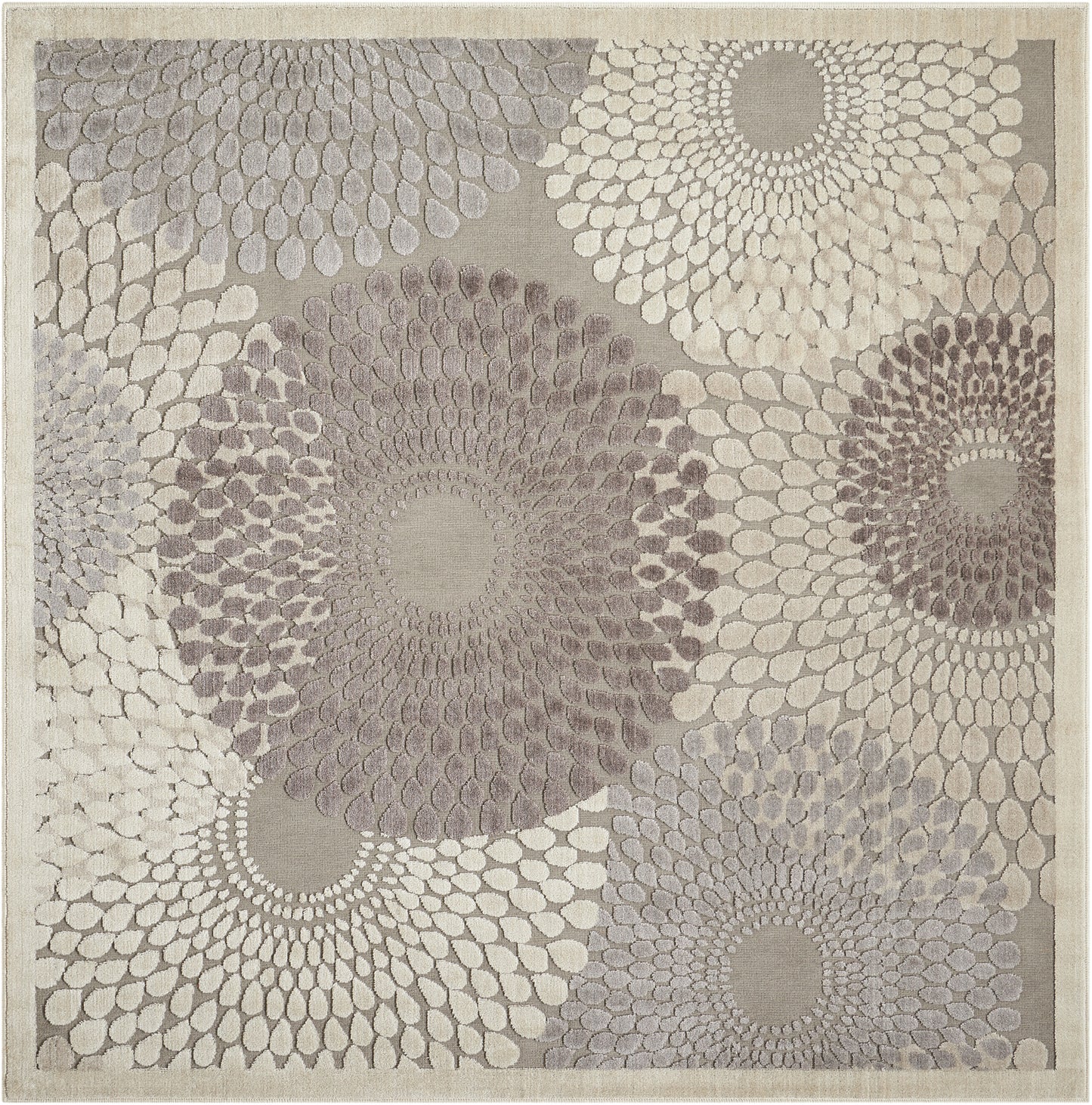 Nourison Home Graphic Illusions GIL04 Grey Contemporary Power-loomed Rug