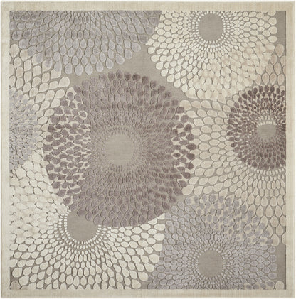 Nourison Home Graphic Illusions GIL04 Grey Contemporary Power-loomed Rug