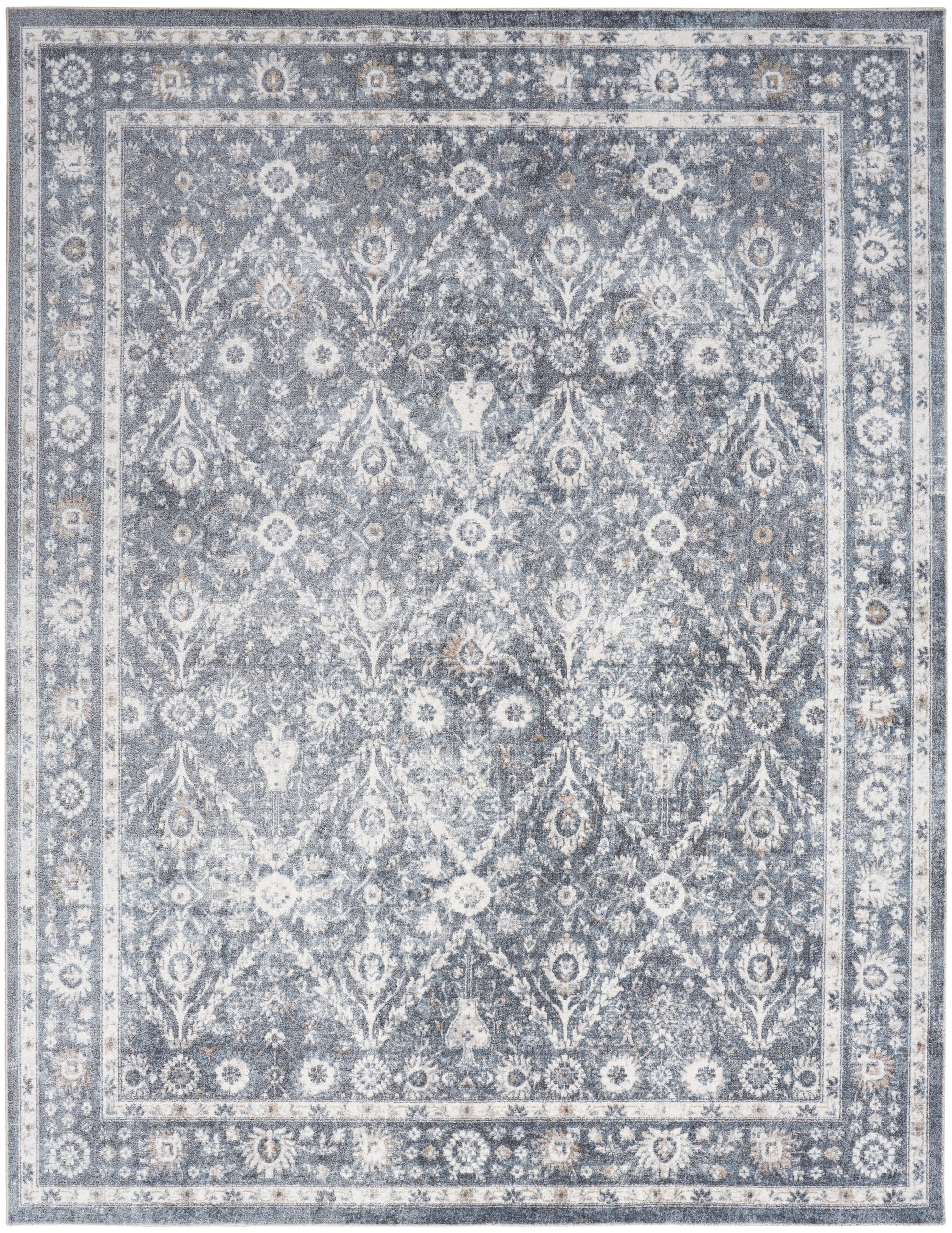Nourison Home Astra Machine Washable  Dark Blue  Traditional