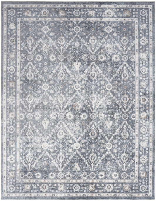 Nourison Home Astra Machine Washable  Dark Blue  Traditional
