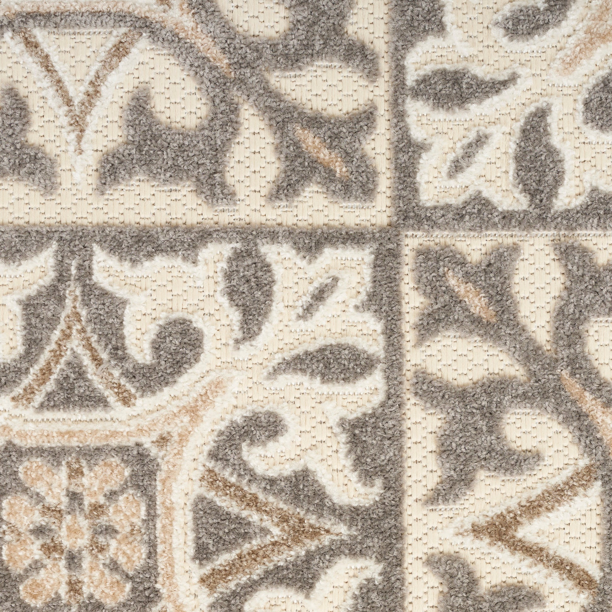 Nourison Home Aloha  Ivory Grey  Contemporary