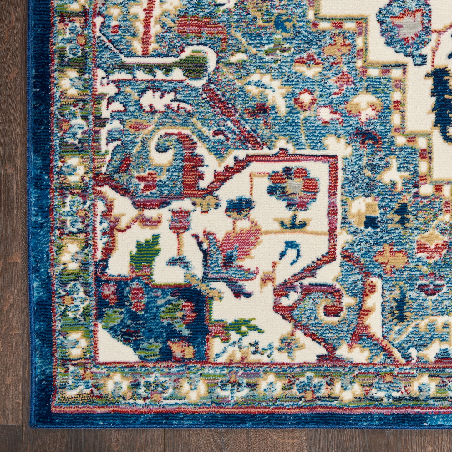 Nourison Home Ankara Global  Ivory Navy  Transitional