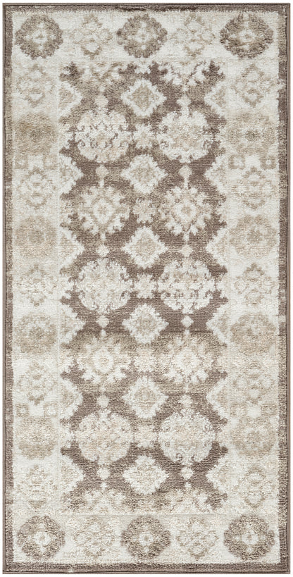 Nourison Home Dekor DEK02 Ivory Brown Traditional Machine Woven Rug