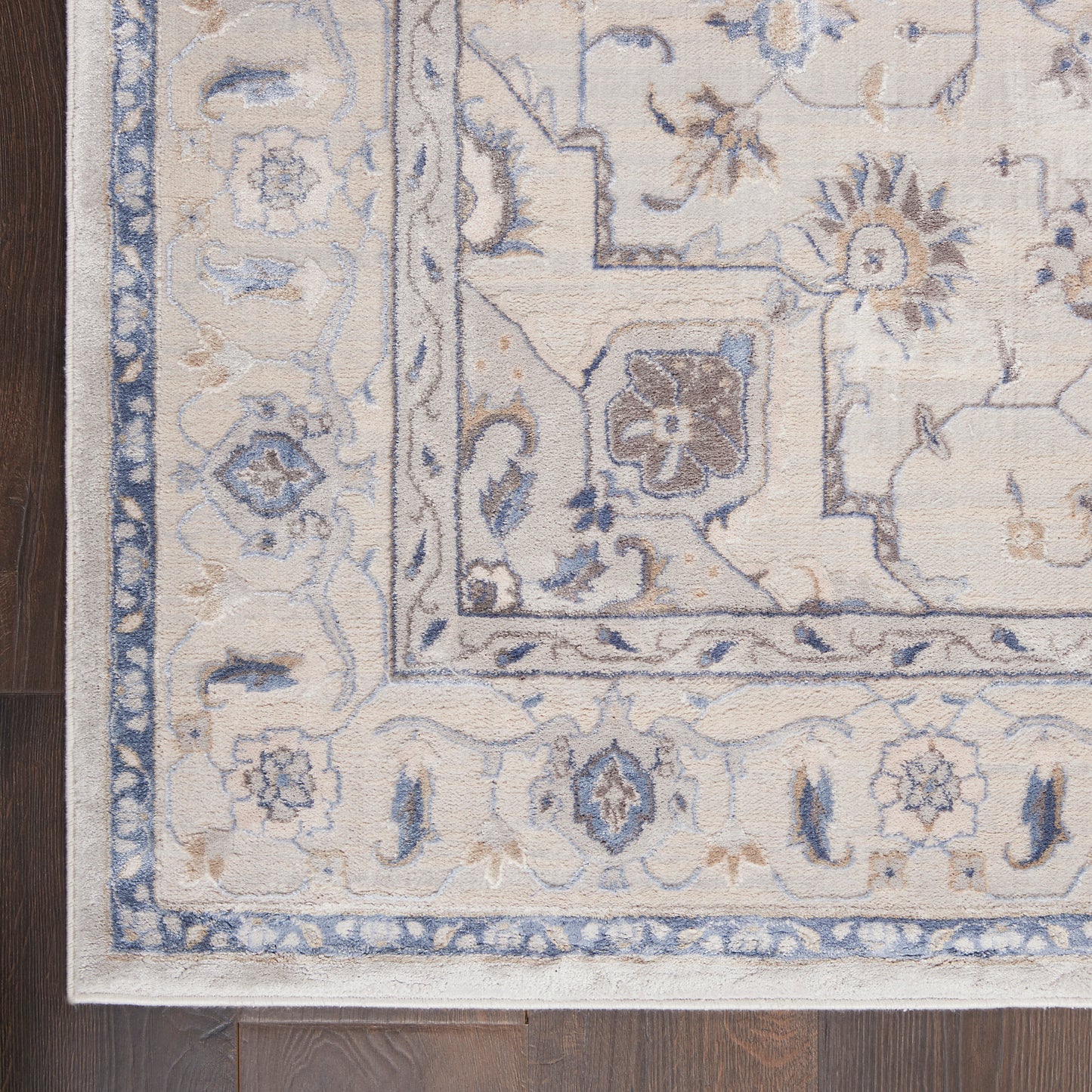 Nourison Home Silky Textures  Ivory Grey  Traditional