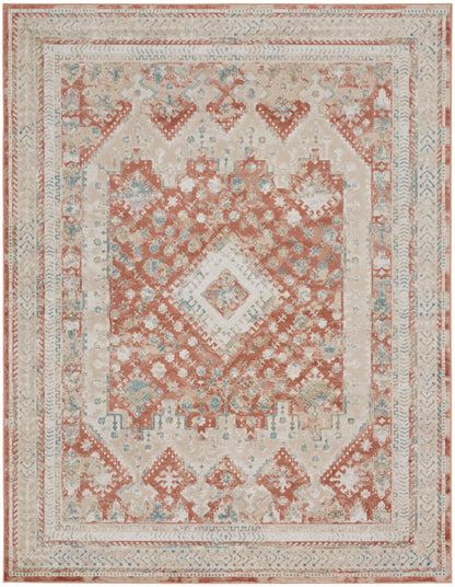 Nourison Home Thalia  Rust Multicolor  Transitional