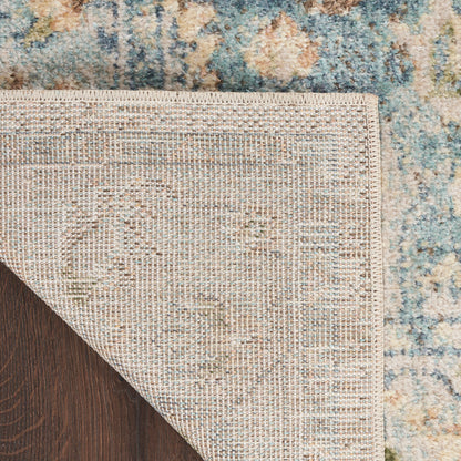 Nourison Home Astra Machine Washable  Beige Blue  Traditional