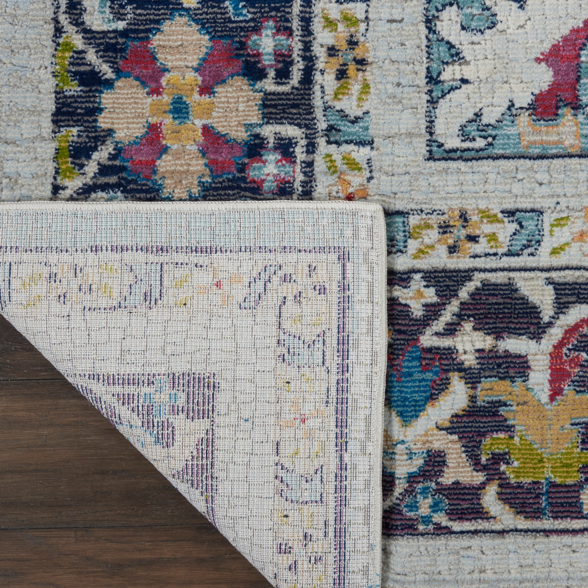 Nourison Home Ankara Global  Teal Multicolor  Traditional