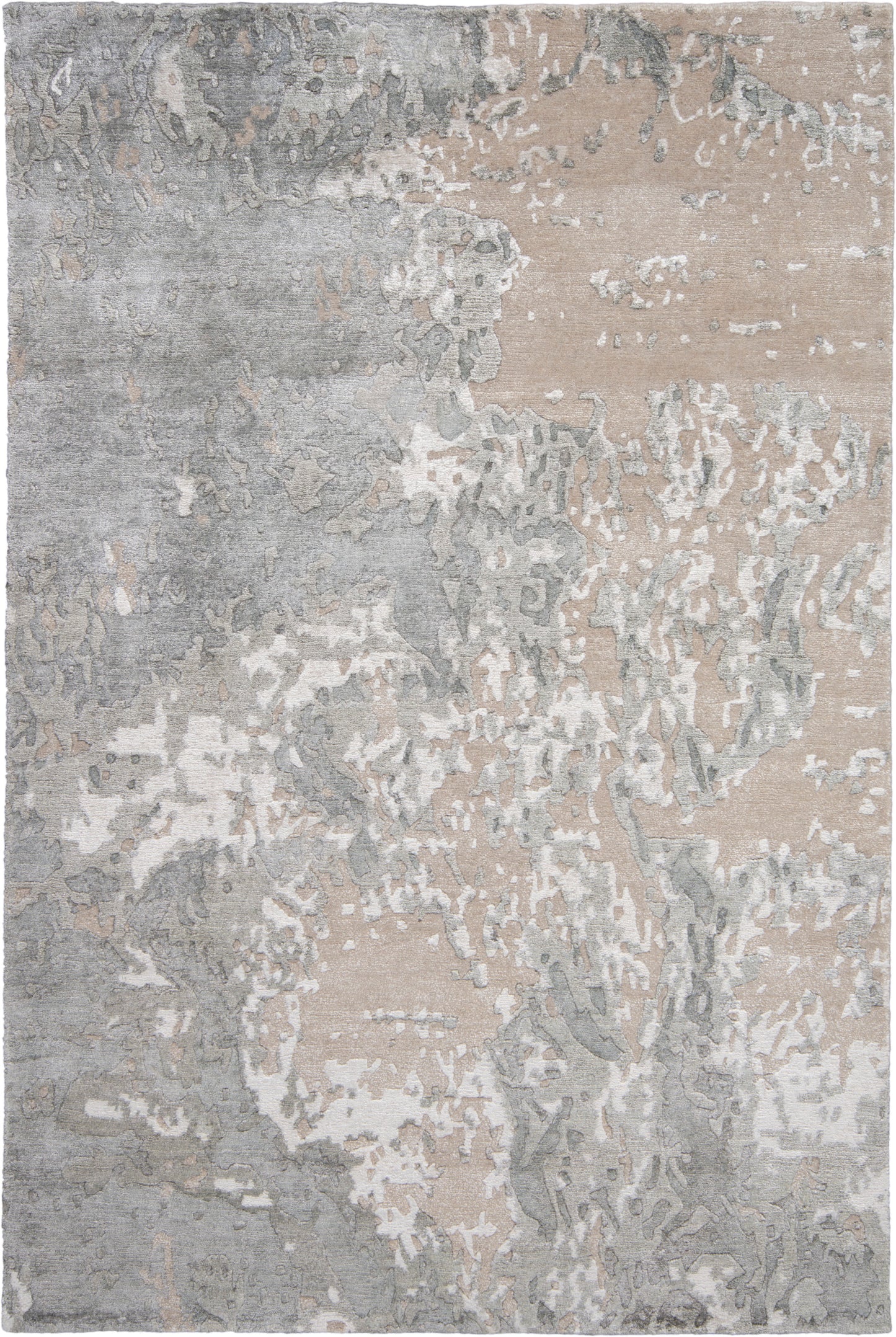 Nourison Home Silk Shadows SHA17 Sand Contemporary Hand Knotted Rug