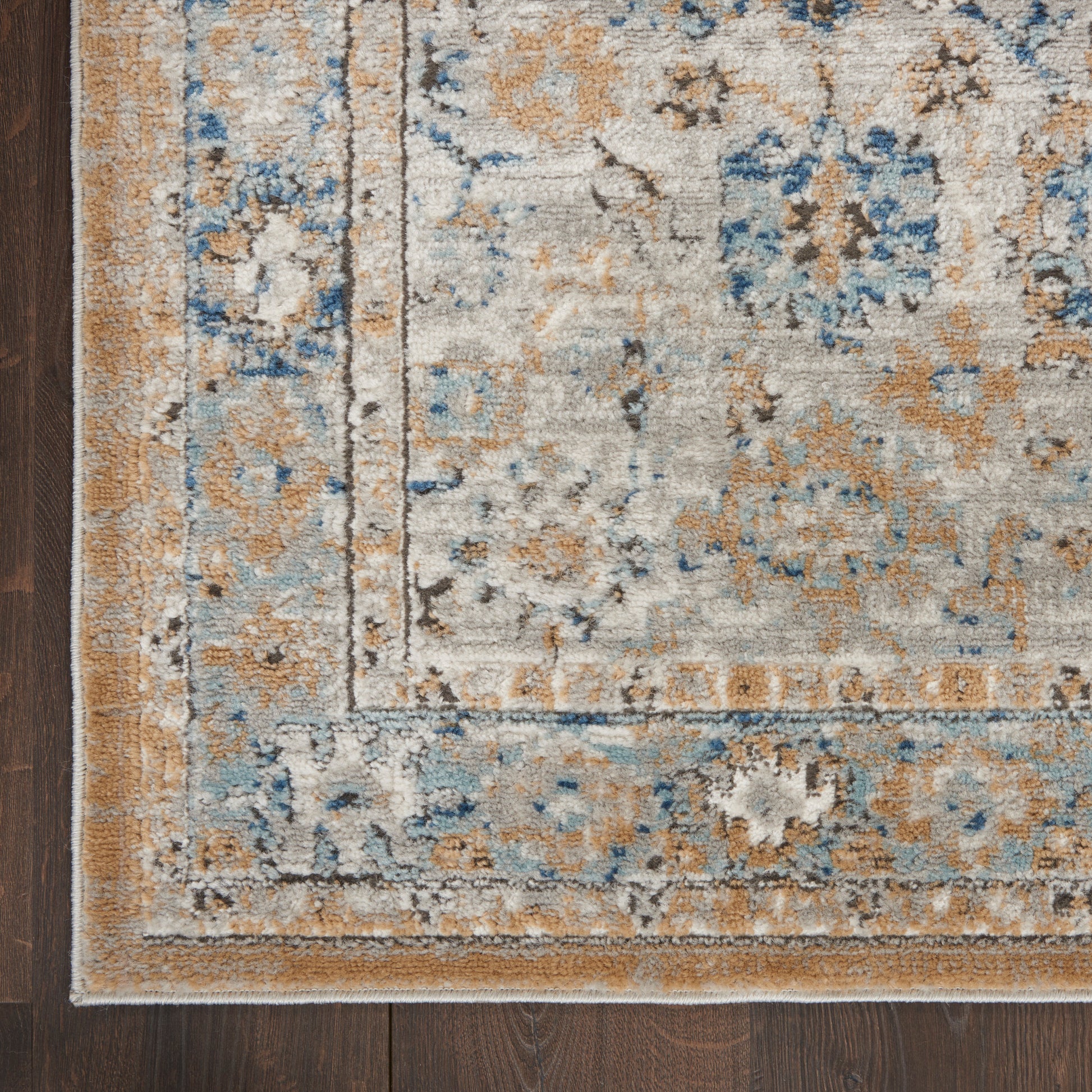 Nourison Home Quarry  Grey Light Blue  Traditional