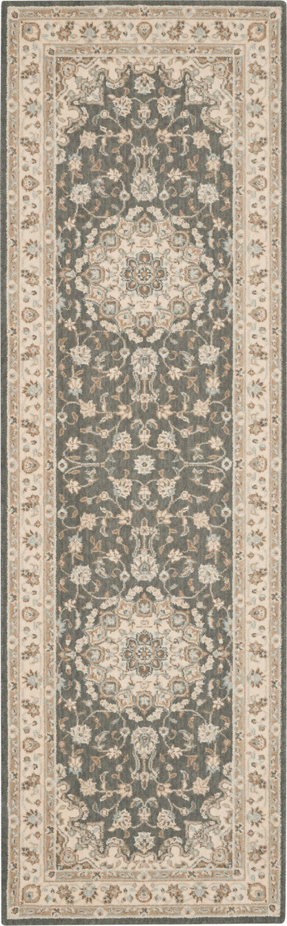 Nourison Home Living Treasures LI15 Grey Ivory Traditional Loom-woven Rug