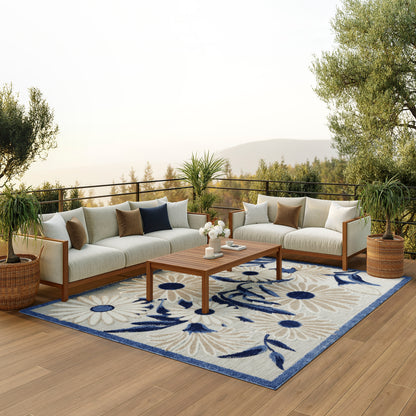 Nourison Home Aloha  Blue Grey  Contemporary