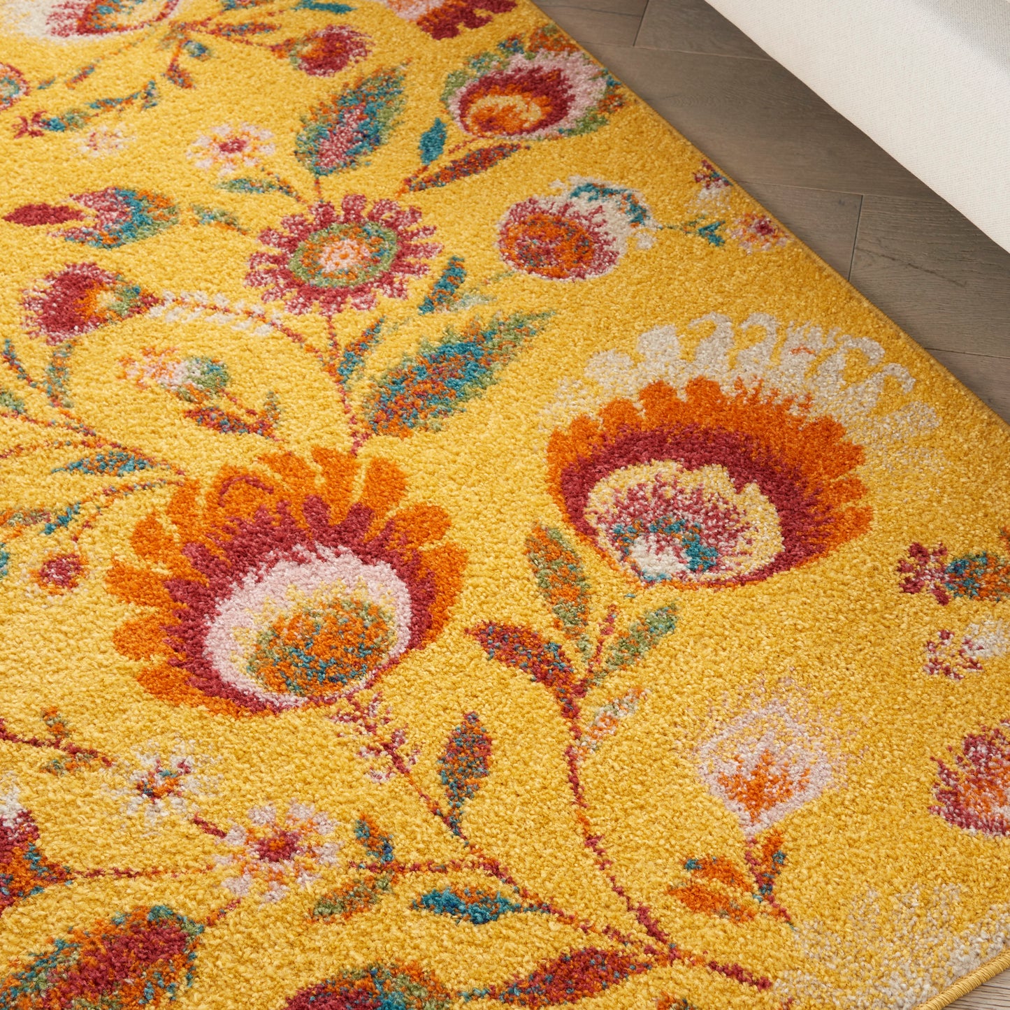 Nourison Home Allur  Yellow Multicolor  Contemporary