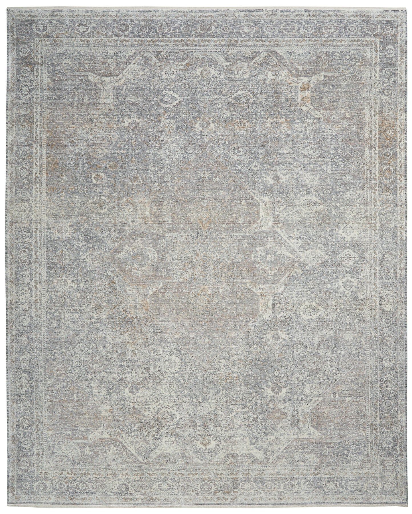 Nourison Home Starry Nights STN03 Silver Cream Traditional Loom-woven Rug