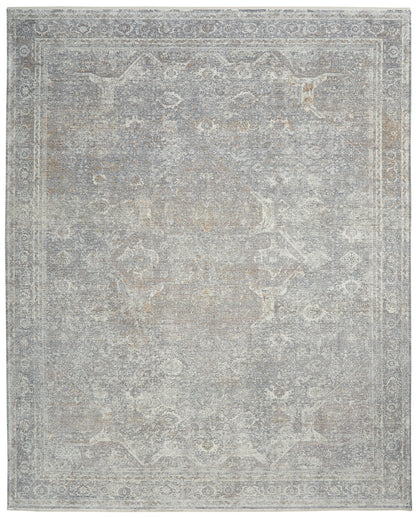 Nourison Home Starry Nights STN03 Silver Cream Traditional Loom-woven Rug