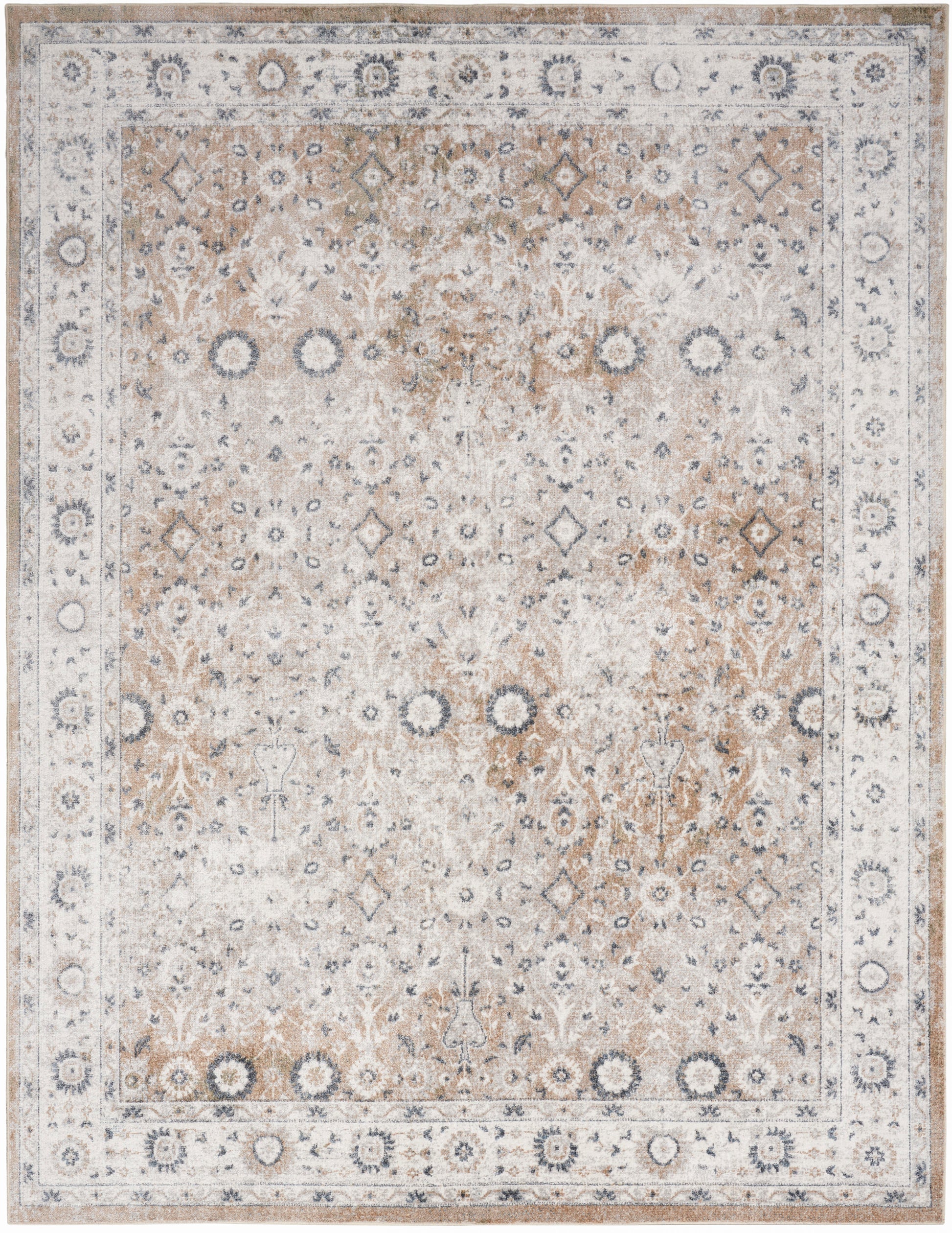 Nourison Home Astra Machine Washable  Silver Taupe  Traditional