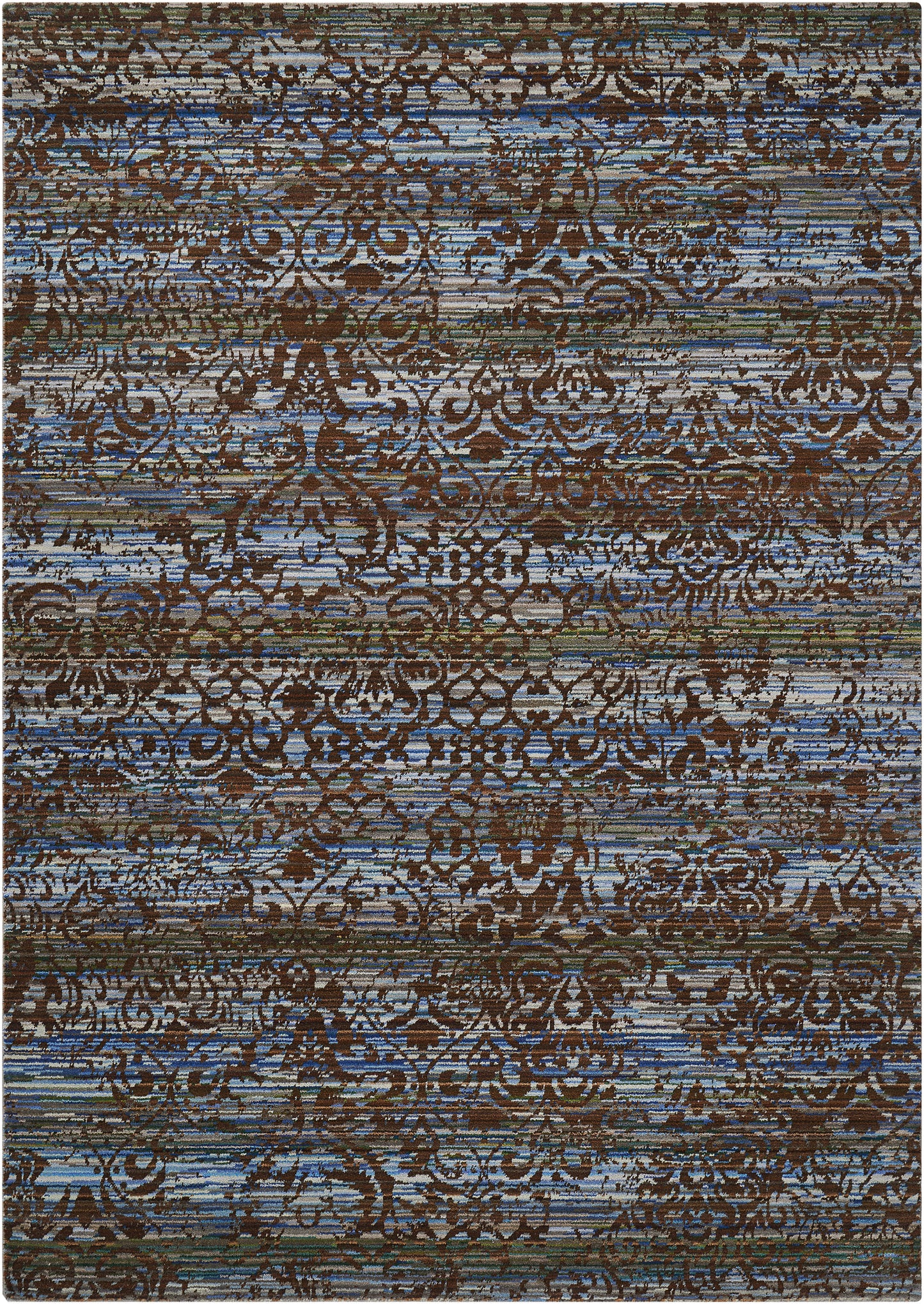 Nourison Home Rhapsody RH009 Blue Moss Transitional Loomed Rug
