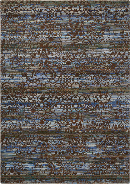 Nourison Home Rhapsody RH009 Blue Moss Transitional Loomed Rug