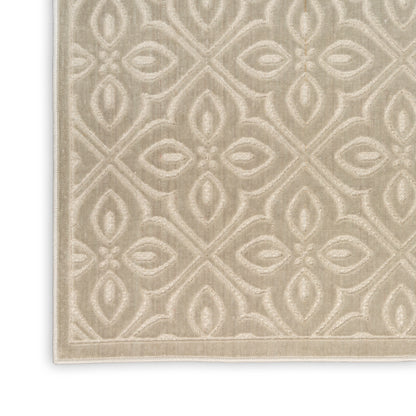 Nourison Home Washable Charm  Silver Ivory  Contemporary