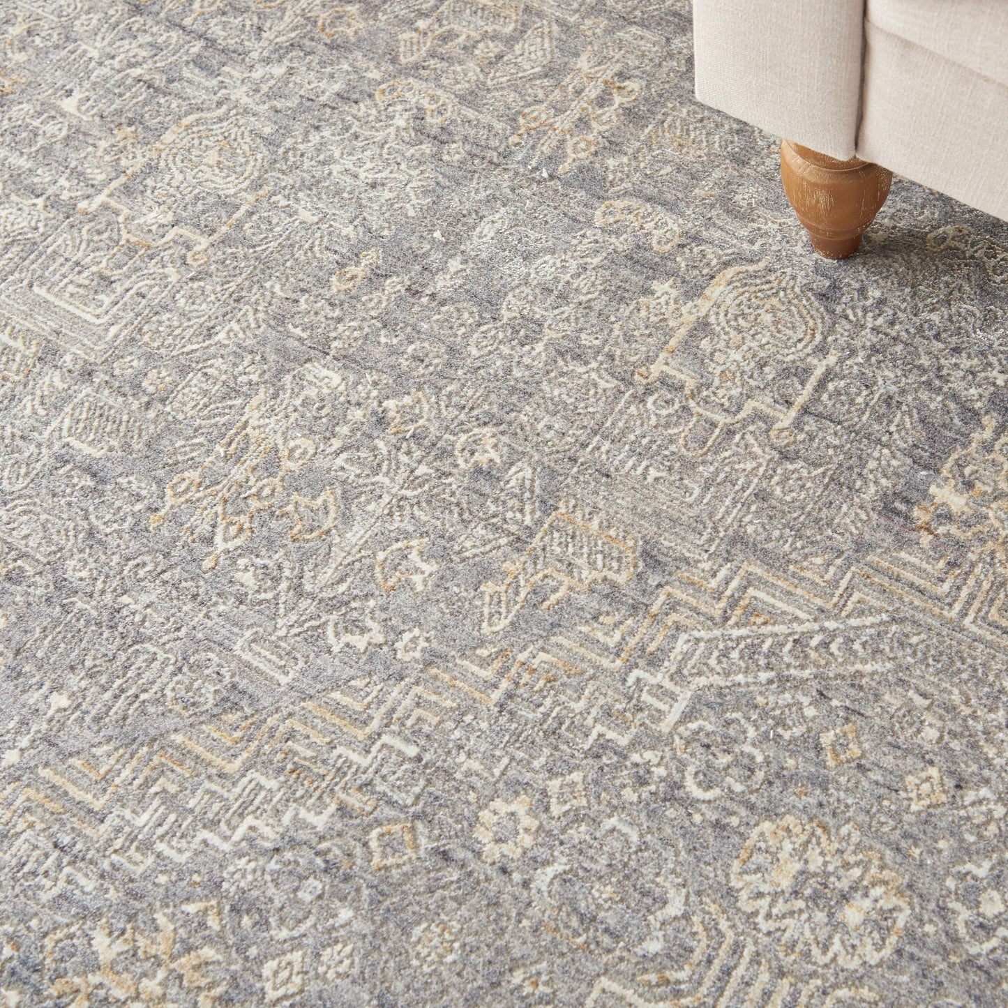 Nourison Home Lustrous Weave  Grey Beige  