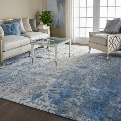 Nourison Home Prismatic  Denim  Contemporary