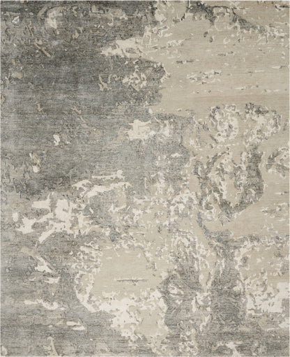 Nourison Home Silk Shadows SHA17 Sand Contemporary Knotted Rug