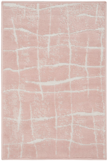 Nourison Home Whimsicle WHS09 Pink Ivory Contemporary Power-loomed Rug
