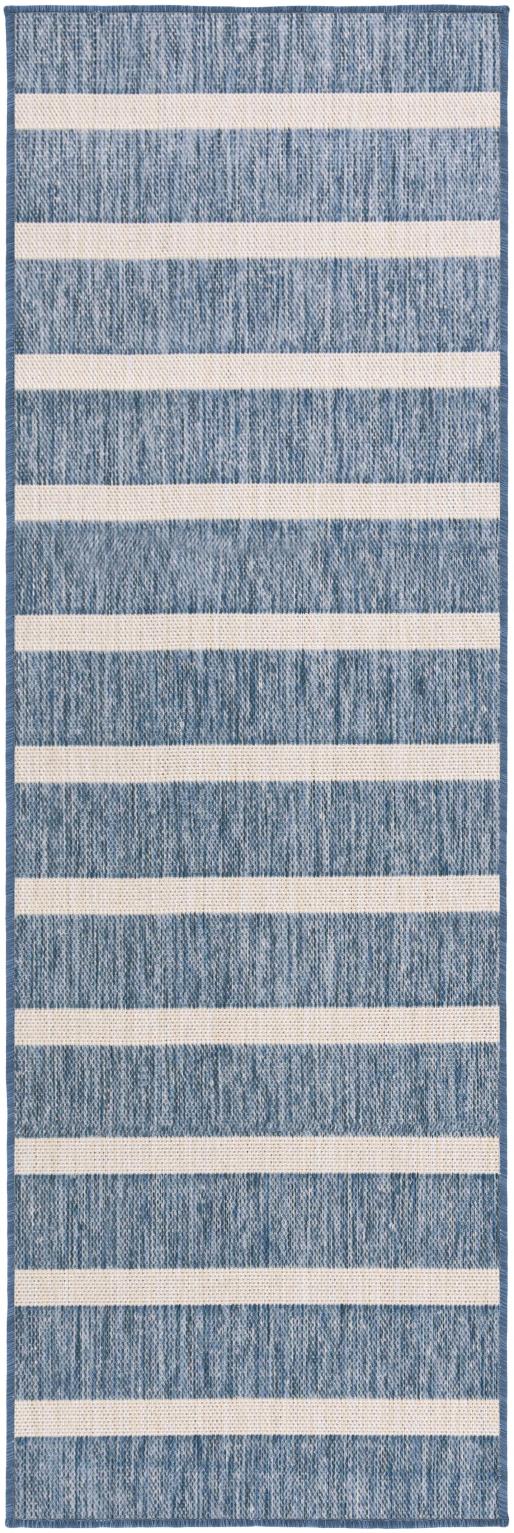 Nourison Home Positano POS03 Navy Ivory Contemporary Power-loomed Rug