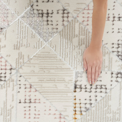 Nourison Home Glitz  Ivory Multicolor  Contemporary