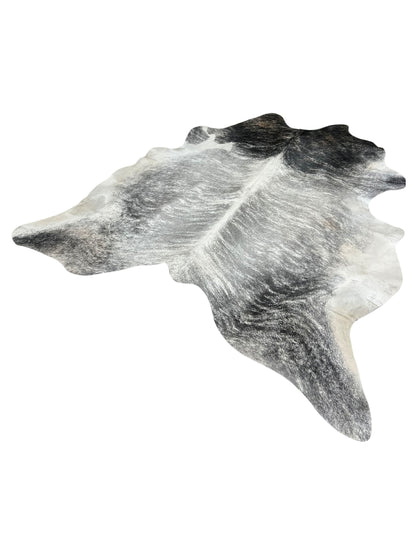 Artisan Claire 5553 White Charcoal Hair on Hide Cowhide Shape Rug