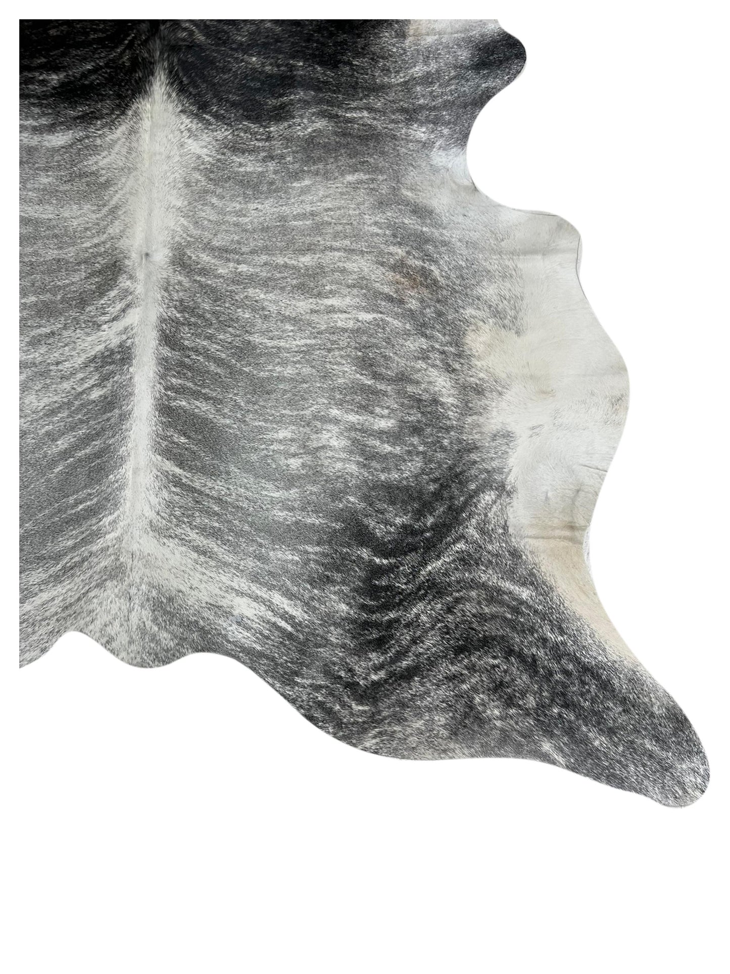 Artisan Claire 5553 White Charcoal Hair on Hide Cowhide Shape Rug
