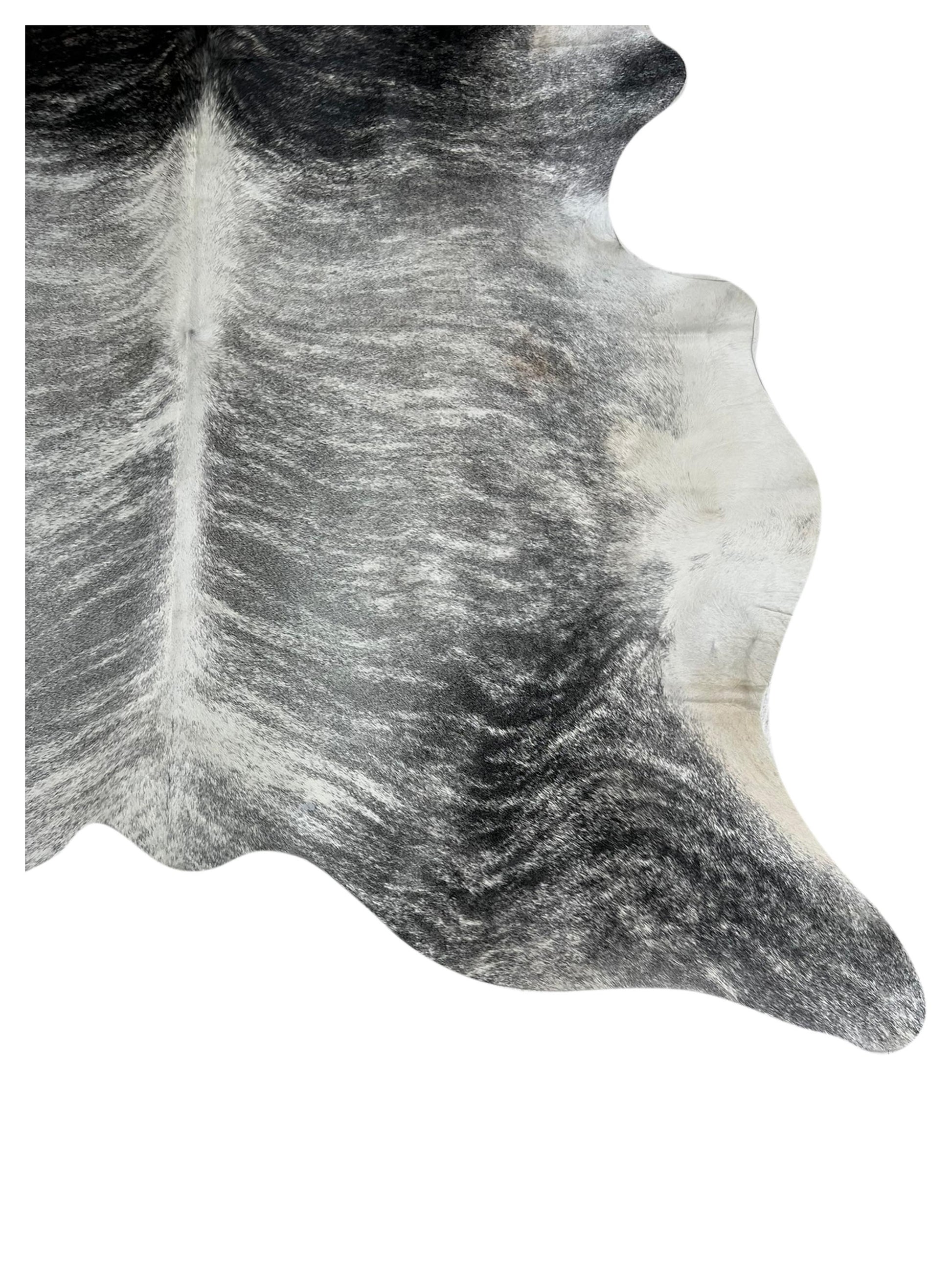 Artisan Claire 5553 White Charcoal Hair on Hide Cowhide Shape Rug