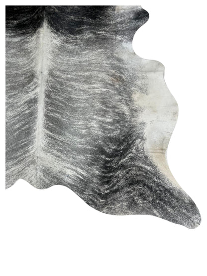 Artisan Claire 5553 White Charcoal Hair on Hide Cowhide Shape Rug