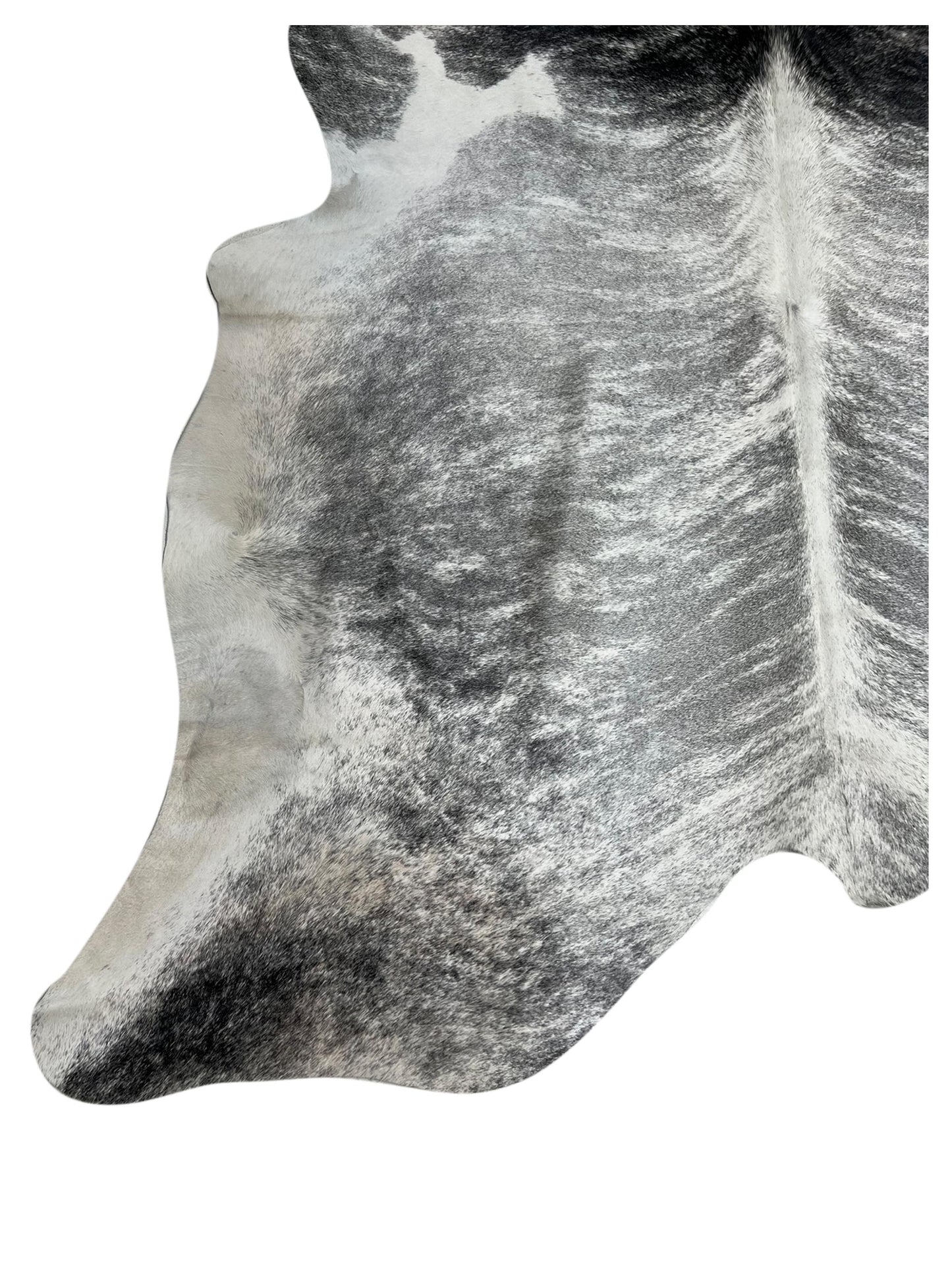 Artisan Claire 5553 White Charcoal Hair on Hide Cowhide Shape Rug