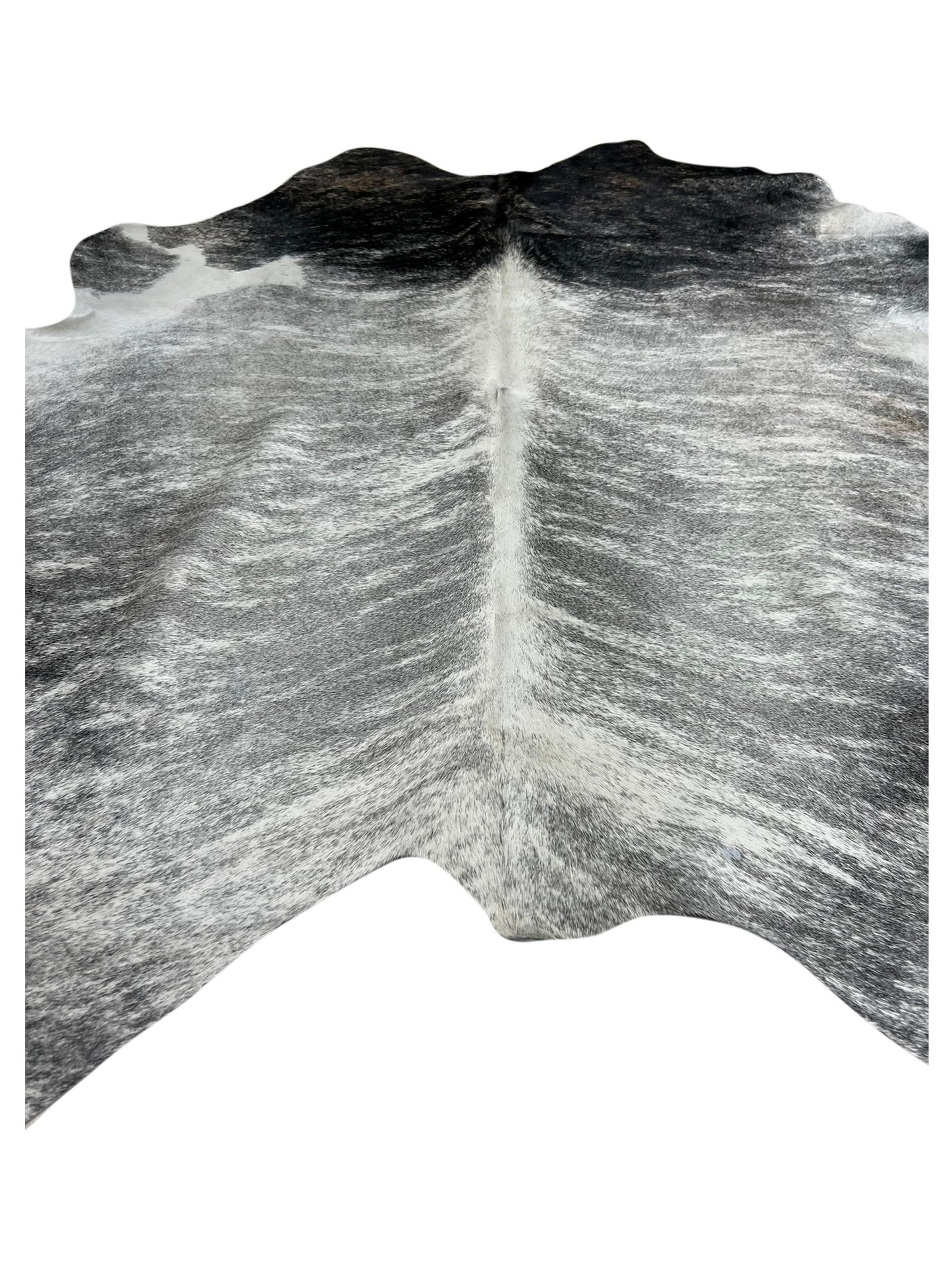 Artisan Claire 5553 White Charcoal Hair on Hide Cowhide Shape Rug