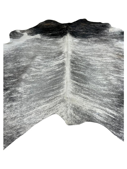Artisan Claire 5553 White Charcoal Hair on Hide Cowhide Shape Rug