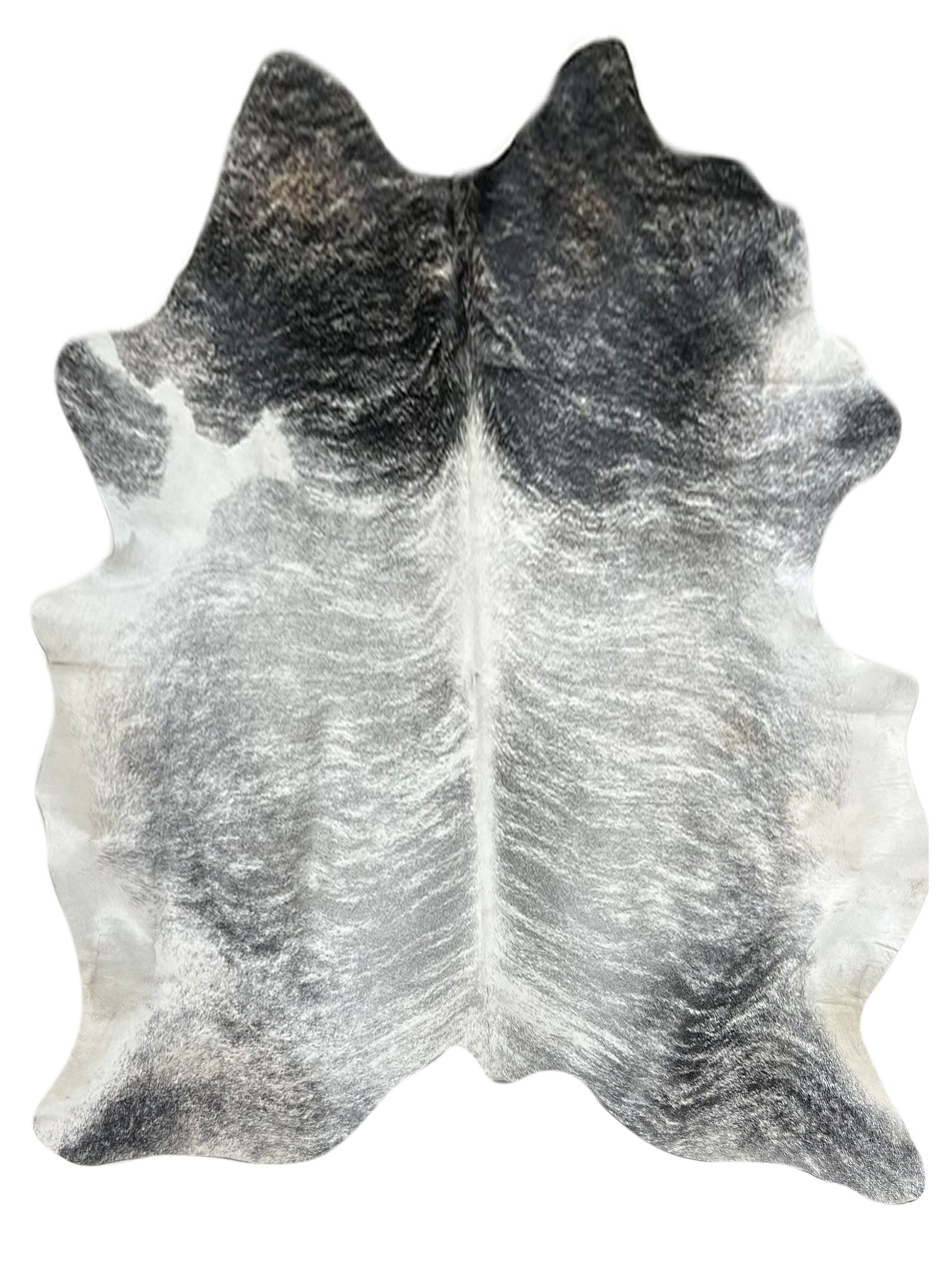 Artisan Claire 5553 White Charcoal Hair on Hide Cowhide Shape Rug
