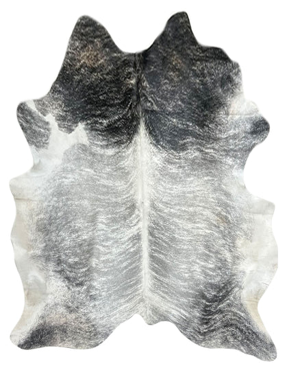 Artisan Claire 5553 White Charcoal Hair on Hide Cowhide Shape Rug