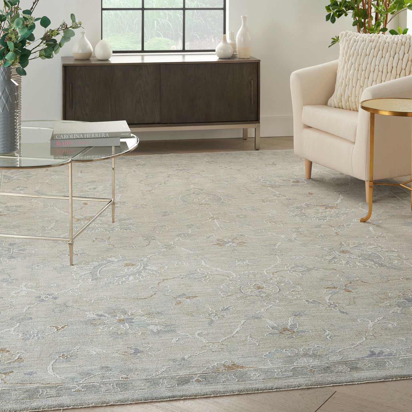 Nourison Home Infinite  Light Grey  Traditional