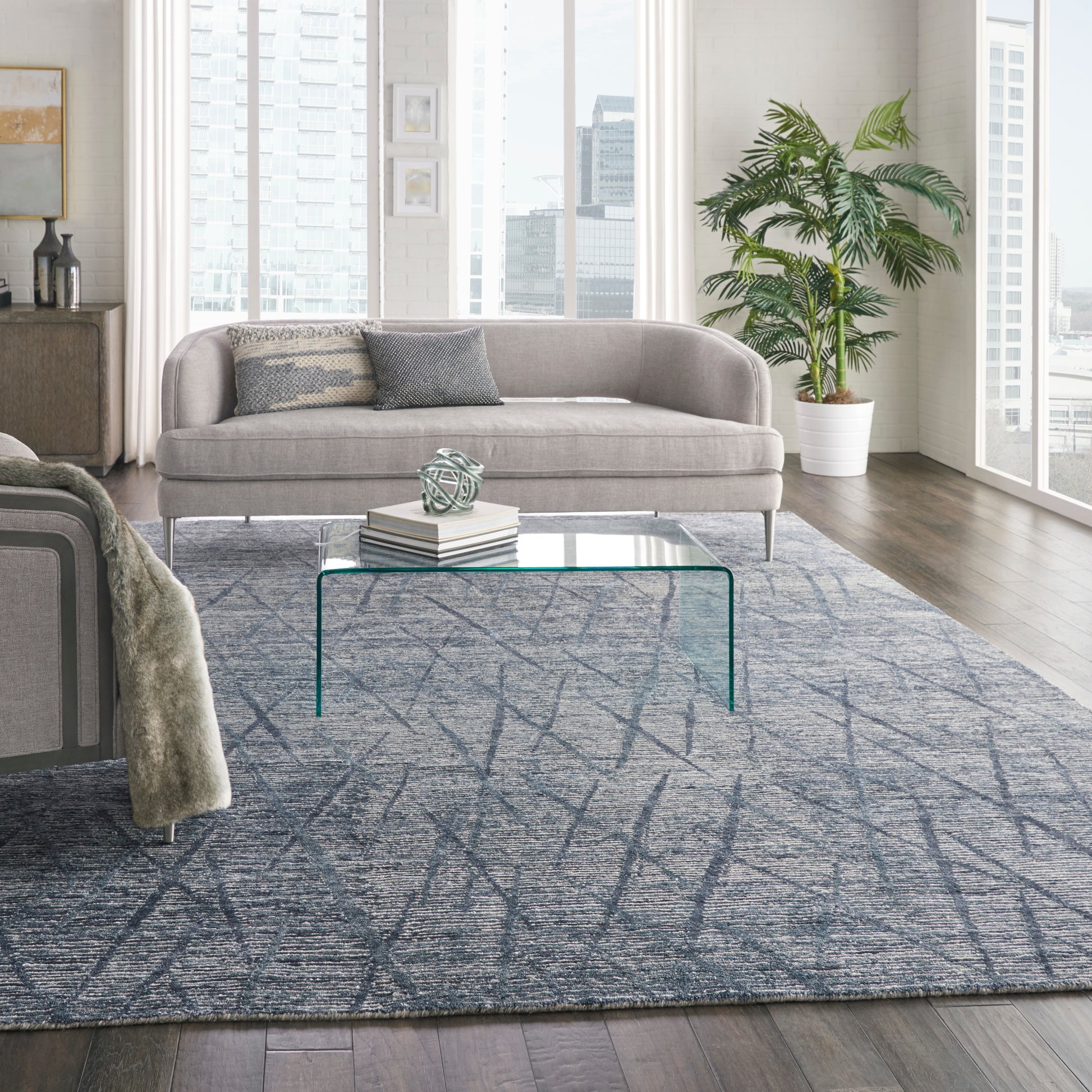 Nourison Home OCEAN  Indigo  Contemporary