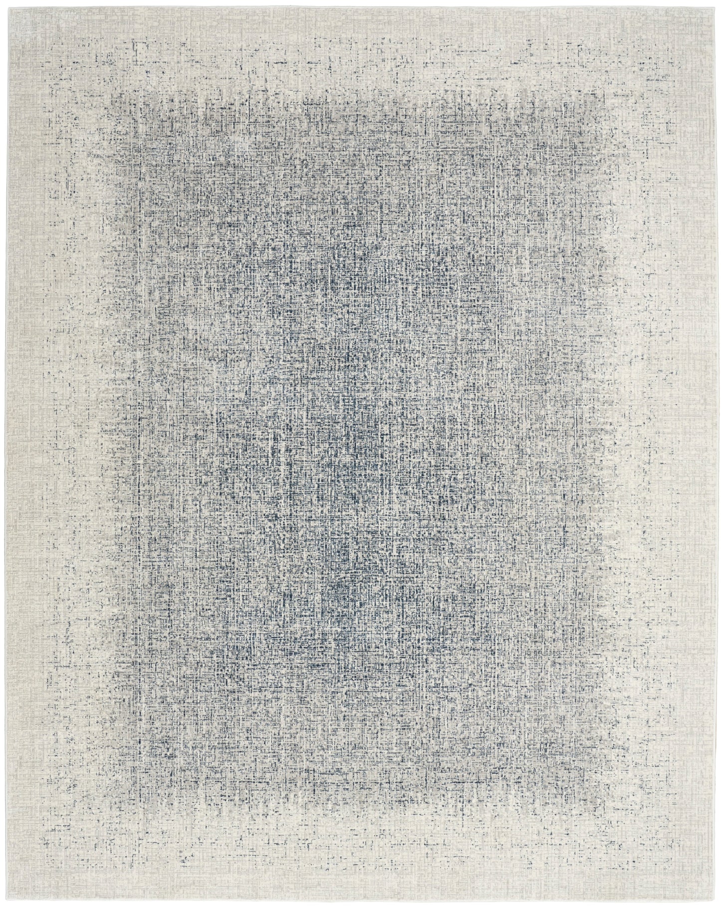 DKNY Grand Street GRN03 Ivory Blue Contemporary Power-loomed Rug