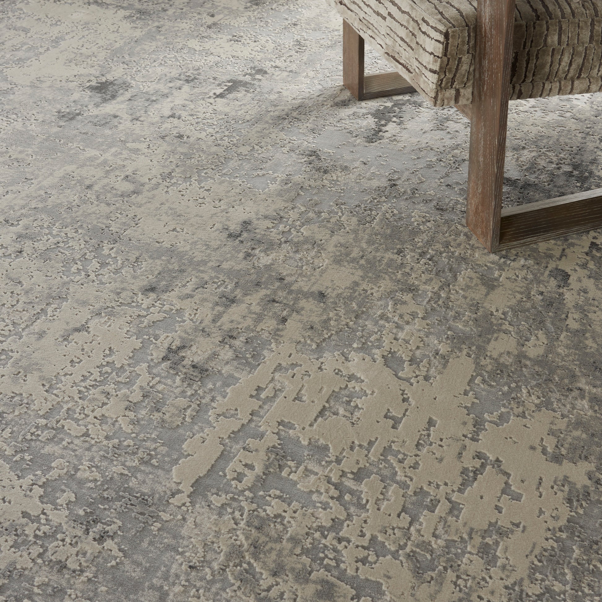 Nourison Home Rustic Textures  Grey Beige  Contemporary