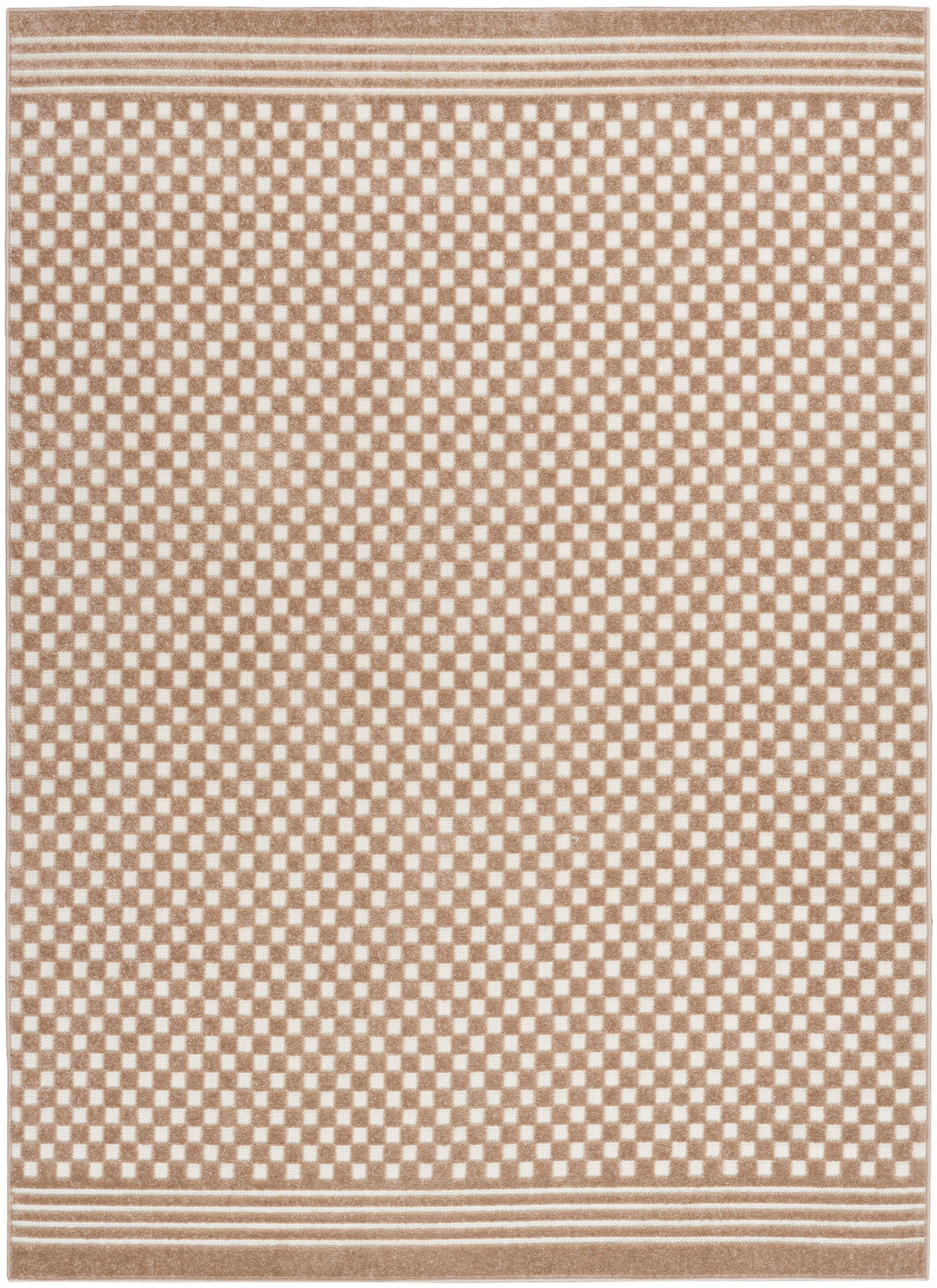 Nourison Home Care Free CAF02 Brown Contemporary Loom-woven Rug
