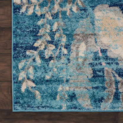 Nourison Home Tranquil  Turquoise  Contemporary