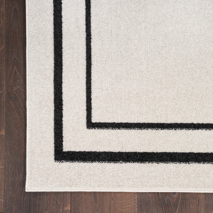 Nourison Home Nourison Essentials  Ivory Black  Contemporary